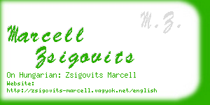 marcell zsigovits business card